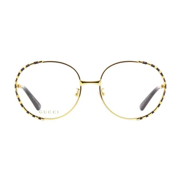 NEW GUCCI EYEGLASSES BLACK GOLD WOMEN EYEWEAR GUCCI - Picture 2 of 3